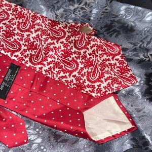 2/1 🔥 Swing paisley Tie  polka dot Brooks brothers Makers Necktie